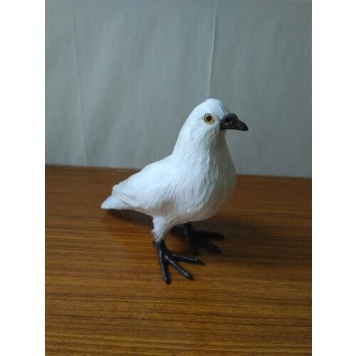 19x21cm simulation white dove model plastic& furs peace bird handicraft,home decoration ornaments prop,toy gift d1449