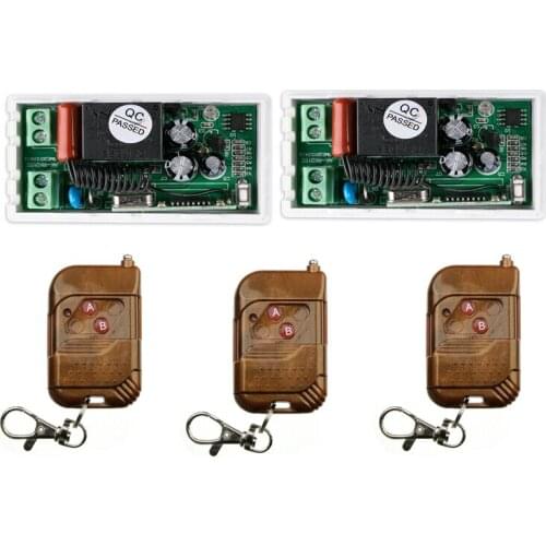 220 v 1 ch RF wireless remote control switch 2* receiver+3 * transmitter Simple connection