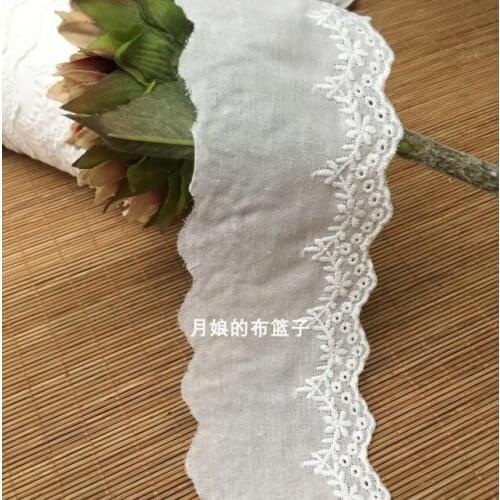 1 Meter Beige Lace Cloth Trims Costume Trimmings Ribbon Applique DIY Sewing Lace Fabric 14cm
