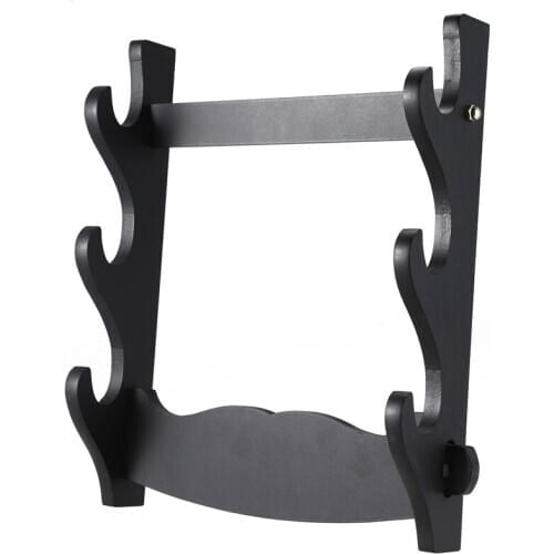 3 Tier Wall Mount Samurai Sword Katana Holder Stand Hanger Bracket Rack Display