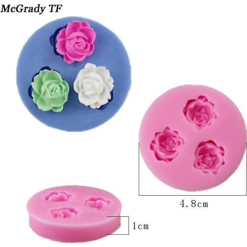 3D Rose Shape Fondant Silicone Mold Cake Decorating Shape DIY Cake Mold Soft Silicone Resin Chocolate Candy Mold Soap Mold