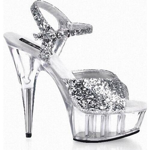 Flash powder crystal with 15 cm super high heels sandals with clubs in Europe and America wholesale shoes manufacturer
