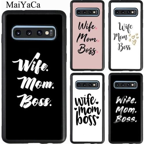 Wife Mom Boss Case For Samsung Galaxy A51 A71 A21S A20e A31 A50 A70 M21 M31 S9 S10 S20 Plus Note 20 Ultra