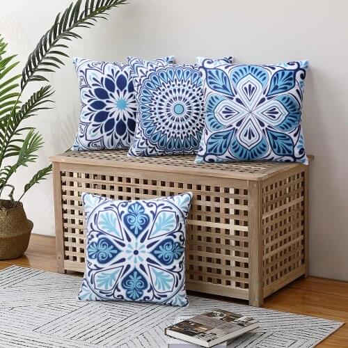 Boho Home Decorative Throw Pillow Covers Polyester Blend Geometric Pillow Cases for Sofa Couch Bed Living Room Outdoor