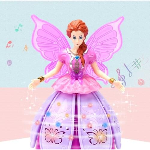 Baby Electric Rotating Dancing Singing Princess Toy Girl 1-3 Years Old 4-6 Years Toy Girl Light Music Projection Girl Dolls