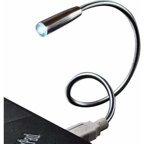 Flexible luz led usb reading lamp LED Portable Book Reading Light bright Spotlight Snake Shape book Light For power bank Laptop