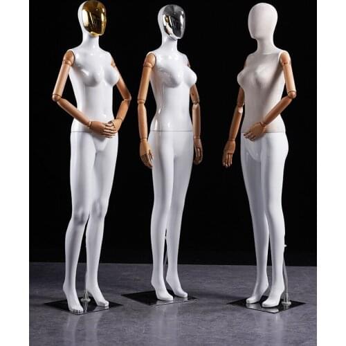 Female Model Whole Body Fake Mannequin Movable Arm Wooden Hand