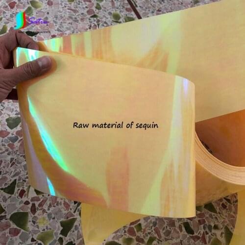Cream-like Yellow Plastic PVC Raw Material,Diy Sequins Curtain Sew Clothes Decorate Accessory Yellow Sequin Sheet 4Meters A0113L