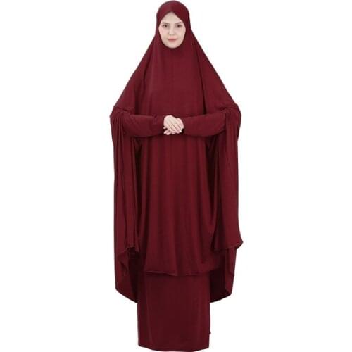Prayer Garment Muslim Sets Hooded Hood and Skirt Hijab Femme Musulman Pour Tenue De Priere Femme Hidjab Musulman Femme