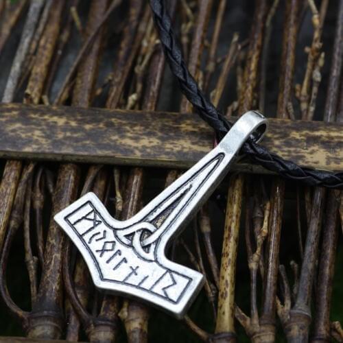 Men Norse Viking Simple Mjolnir Thors Hammer Necklace Mythical Jewellery Thor Pendant