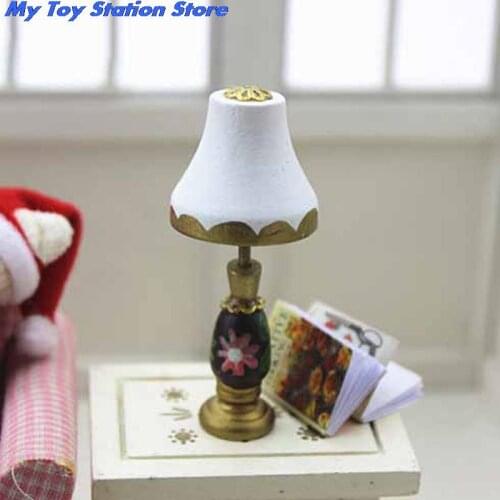 Mini Plastic Dollhouse Furniture Sets for girl Dolls Simulated Office Lamp for Girls Playing House Toy Hot Sale