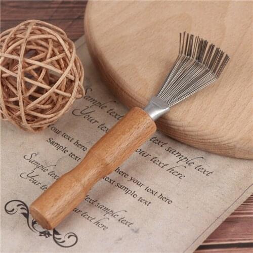 New Hair Brush Wooden Delicate Cleaning Removable Handle Comb Cleaner Tool