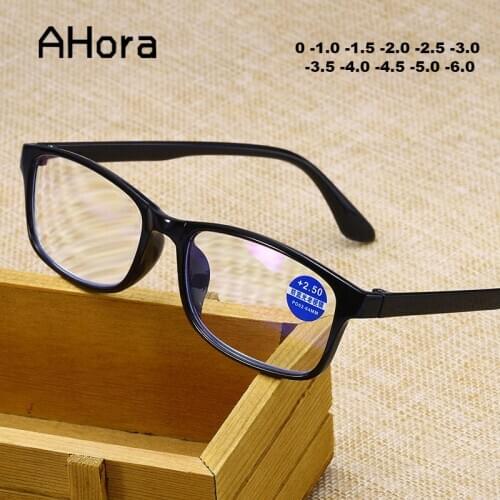 Ahora Student Finished Myopia Glasses Spectacles Frames for Women Men With Diopters 0 -1.0 1.5 2.0 2.5 3.0 3.5 4.0 4.5 5.0 5.5 6