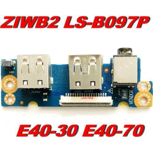 Original for Lenovo E40-30 E40-70 E40-45 E40-80 USB board, audio board audio sound card board ZIWB2 ls-b097p