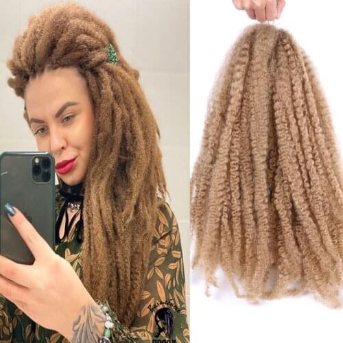 Full Star 18 Inch Marley Braids Hair Crochet Hair Bulk 30 Stands Afro Synthetic Ombre Braiding Hair Extensions For Black Women