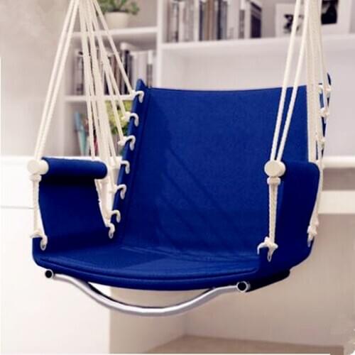 Garden Patio Porch Hanging Cotton Rope Swing Chair Seat Hammock Swinging Wood Outdoor Indoor Swing Seat Chair Hot Sale