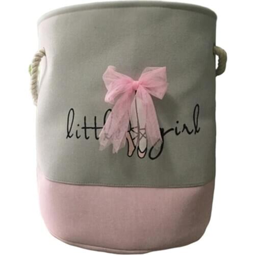 Foldable Laundry Basket Organizer Ballet Girl Bowknot Print Clothes Toys baskets bag Home Storage Bag Home Storage Organizer