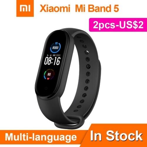 Xiaomi Miband 5 Smart Bracelet 4 Color AMOLED Screen Mi Band 5 Smartband Fitness Traker Wristband Sport Waterproof Smart Band