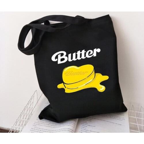 Korean New Album Butter Harajuku KPOP Shoulder Bag Canvas Bag Harajuku shopper bag Fashion casual summer shoulder bags