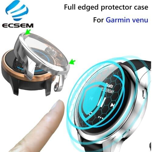 Ultra-Thin protective Watch Case For Garmin Venu full Protector Cover frame for venu watch Shock-resistant plating Shell case