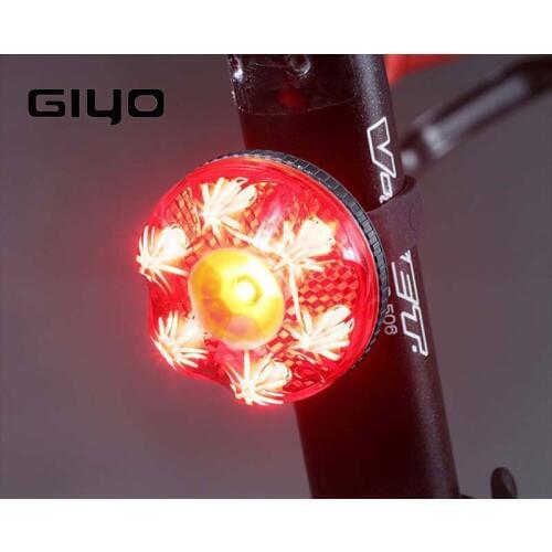Bike Intelligent Brake Taillight GIYO Lamp USB Charging Waterproof Rear Tail Light USB Rear Light Safety Warning Cycling Lamp