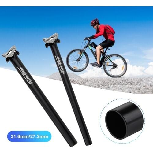 Bike Seat Post Lightweight Aluminum Alloy Bike Seatpost for MTB Road Bike Folding Bike BMX 27.2/31.6 385mm Black
