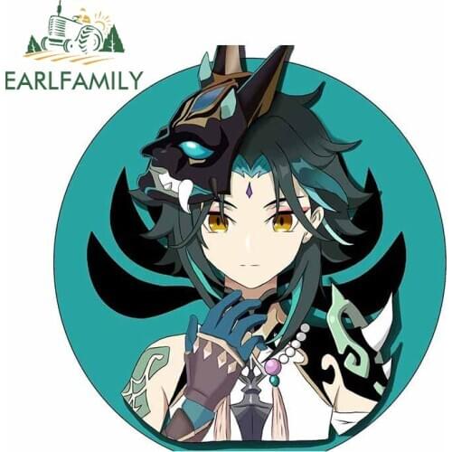 EARLFAMILY 13cm for Genshin Impact Car Stickers Graffiti Decal Vinyl Material Anime Decals Interesting Scratch-Proof Decoration