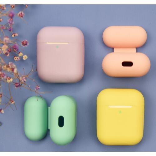 1PCS Silicone TPU Bluetooth Wireless Earphone Case Protective Cover Skin Accessories For Apple Airpods Charging Box Bags Sleeve