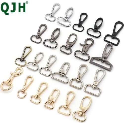 2pcs 14/20/25 /30mm Metal Bags Strap Buckles Lobster Clasp Collar Carabiner Snap Hook DIY KeyChain Bag Part Accessories