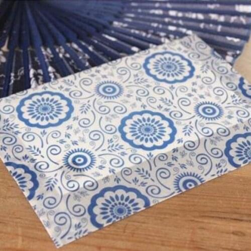 5Pcs/pack 17.5cm*12.5cm Simple Blue Round Pattern Clear Paper Envelope For Shcool Office Stationery Postcard And Letters