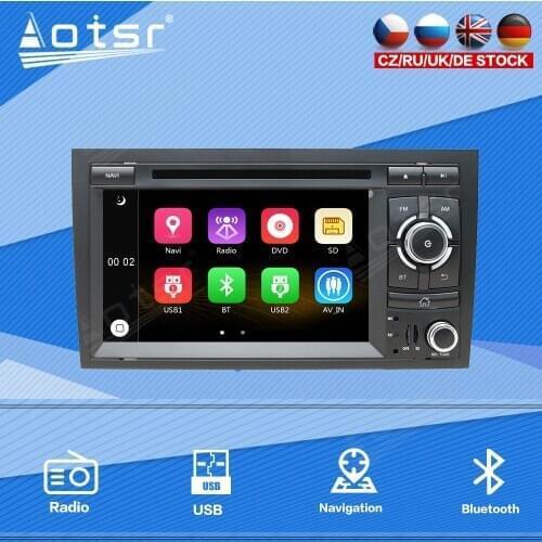 For Audi A4 B8 S4 B6 B7 RS4 8E 8H B9 Seat Exeo 2002-2008 Car Radio Multimedia Player Stereo Audio GPS 2 din Head Unit Windows Ce