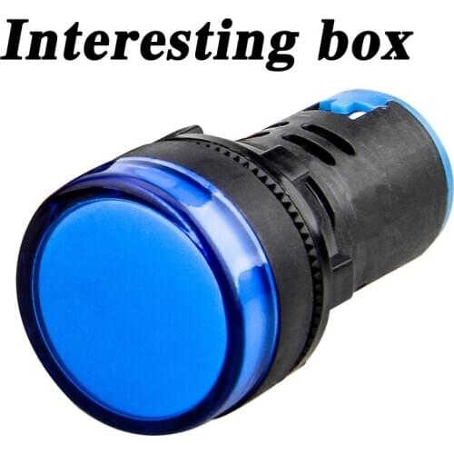 Free shipping 22mm (AD) HB16-22DSLED signal indicator 24V 220V380 ultra short fault warning DIY handmade accessories