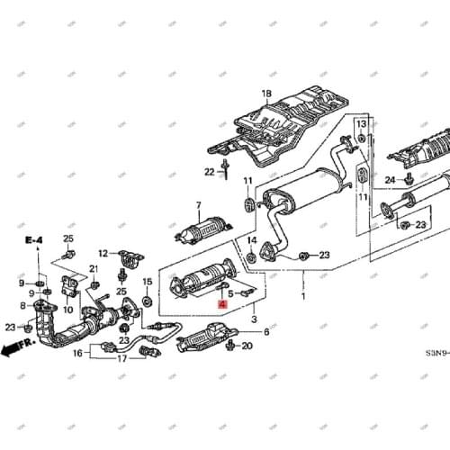 Car Exhaust pipe bolt Tail throat bolt Exhaust tail pipe bolt hon daa cur a2.5tl Exhaust pipe cover bolt Coolant vent pipe bolt