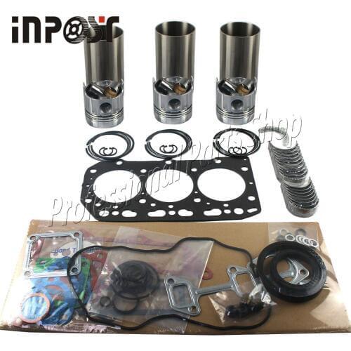 D1005 3 Cylinder Rebuild Kit for Kubota Engine B2320DTN, B2320DWO, B2320HSD