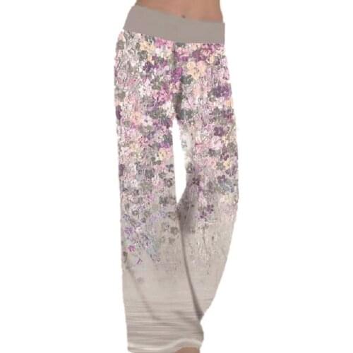 SANWOOD 2021 High Waist Long Straight Loose Wide Leg Sport Lounge Yoga Pants Activewear Workout Pants