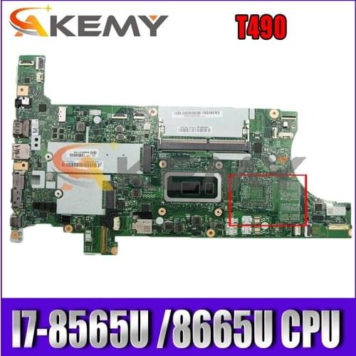 For Lenovo ThinkPad T490 laptop motherboard NM-B901 W/ CPU I7-8565U /8665U 16GB RAM FUR 5B20W29465 02HK924 Mainboard