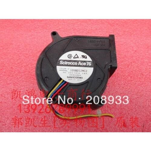 For SANYO SANYO 109BD12MC2 12V 0.14A 7.5CM 7530 turbo fan blower ++cooling fan