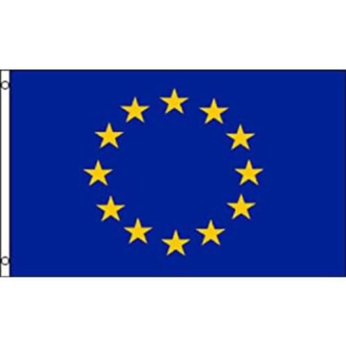 European Union Flag 3x5FT banner 100D 150X90CM Polyester Brass Grommets Custom Flag