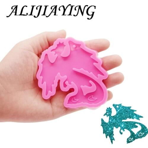 Shiny Phoenix Molds Crafts Art Diy, Silicone Keychain Mold Resin Crafting with Epoxy, Cake Fondant Tools DY1149