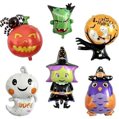 Halloween Foil Balloons Bat Spider Pumpkin Ballon Inflatable Toys Air Balloons Halloween Decorations Globos H1