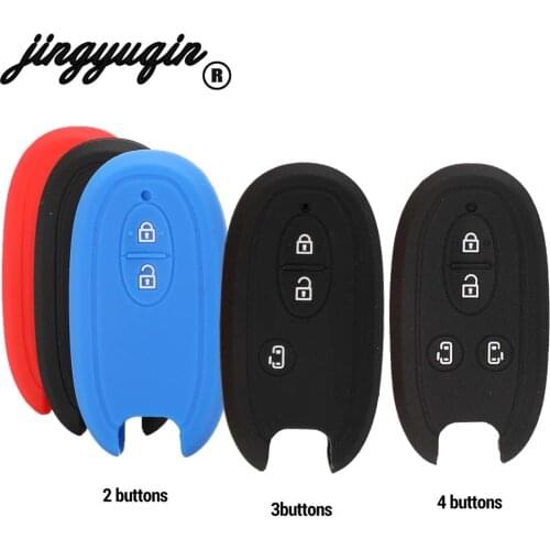 Jingyuqin 2/3/4 Buttons Key Cover Fob Case For SUZUKI Grand Vitara New Swift Jimny SX4 Alto Wagon R Auto Remote Holder Cover