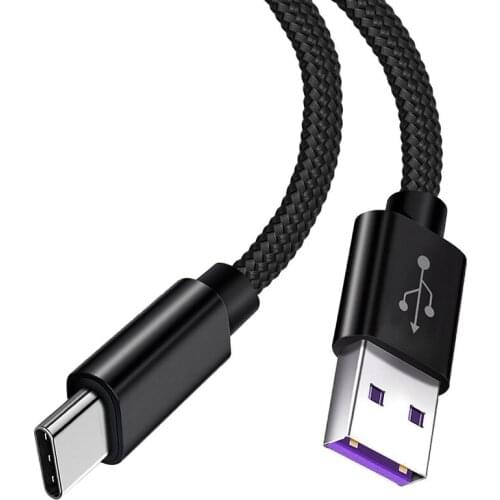 2.4A Type-C USB C Cable 0.25m 1m 2m 3m Charging Cord For Huawei P40 P30 P20 Mate 20 10 Pro Honor 10X 9X Lite Phone Charger Cable