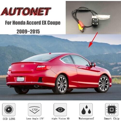 AUTONET HD Night Vision Backup Rear View camera For Honda Accord EX Coupe 2009 2010 2011 2012 2013 2014 CCD/license plate Camera