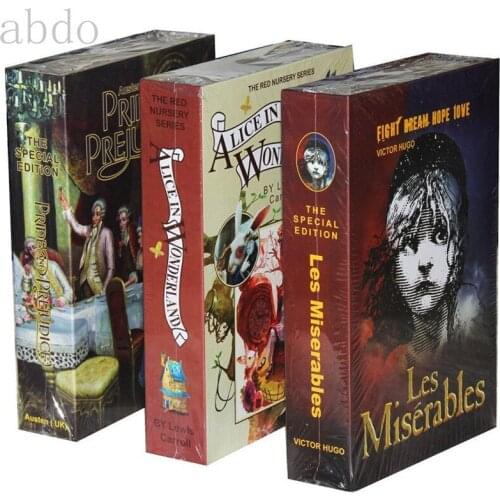 Book Safes Key Lock Type High Quality Secret Book Hidden Security Safe Box Metal Steel Simulation Classic Book Style Size M