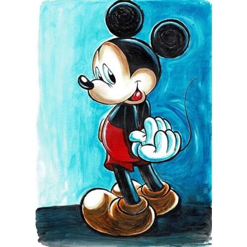 Disney Mickey Mouse Diamond Painting Cross Stitch Full Square Embroidery Picture Mosaic Rhinestone DIY Decoration Birthday Gift