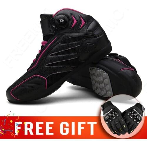 Motorcycle Boots for Motocross Mens Boots Motorbike Riding Racing Botas Moto Boots Studded boots Off-road Racing Shoe Covers