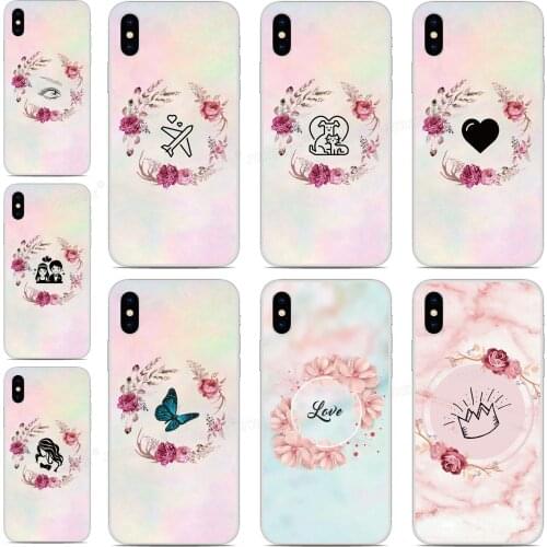 Marble Floral Garland Cover For Ulefone Note 11P 9P 8P 7P Armor X7 X3 7 6 6E Power 6 OnePlus 8T 8 Nord N100 N10 5G Phone Case