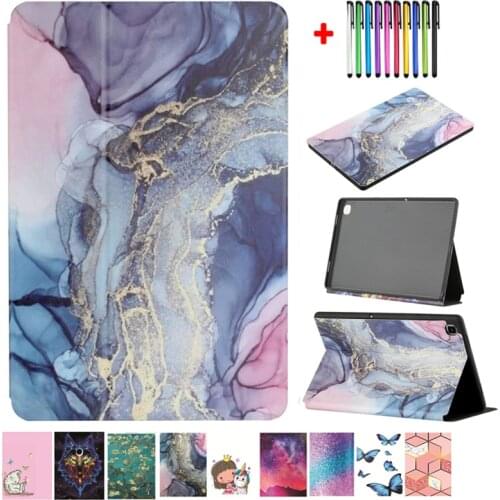 Cartoon Funda For Samsung Galaxy Tab A7 Lite Case 8.7 SM-T220 SM-T225 Flip PU Leather Coque For Samsung Tab A7 Case 10.4 SM-T500