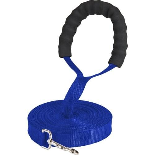 10M 20M 30M Cat Dog Nylon Leash Pet Solid Walking Training Lead Long Rope for Small Large Dogs Leashes with Cotton Handle