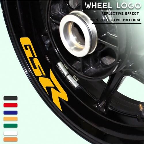 New Motorcycle Modified Wheel Sticker Waterproof Reflective Wheel Decal Color Wheel Side Strip for SUZUKI GSR